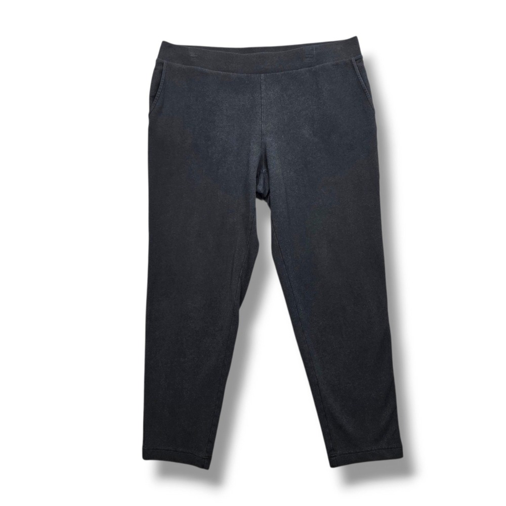 Pure Jill Slim Leg Pants Womens Large Black Pull On Pockets High Rise